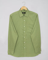 Men's Formal Long Sleeve Olive Green Shirt