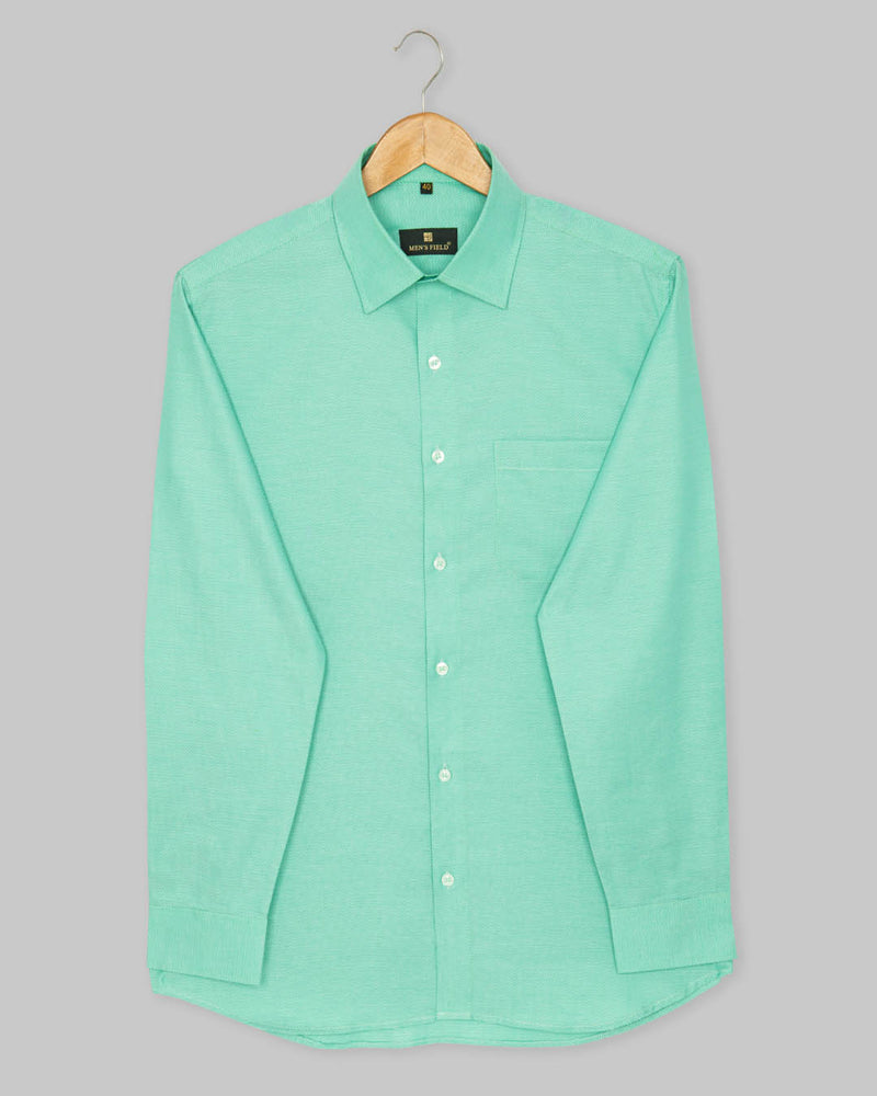 Men's Formal Long Sleeve Light Green Shirt