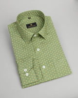 Men's Formal Long Sleeve Olive Green Shirt